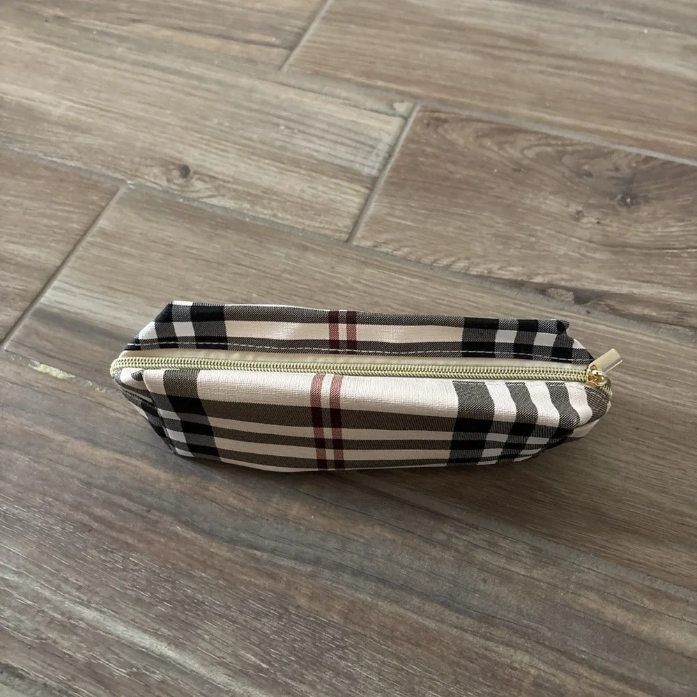 Designer Plaid Cosmetic Bag Pouch Clutch‎ Organizer